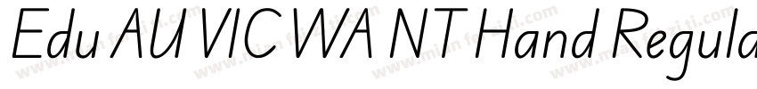 Edu AU VIC WA NT Hand Regular字体转换